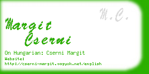 margit cserni business card